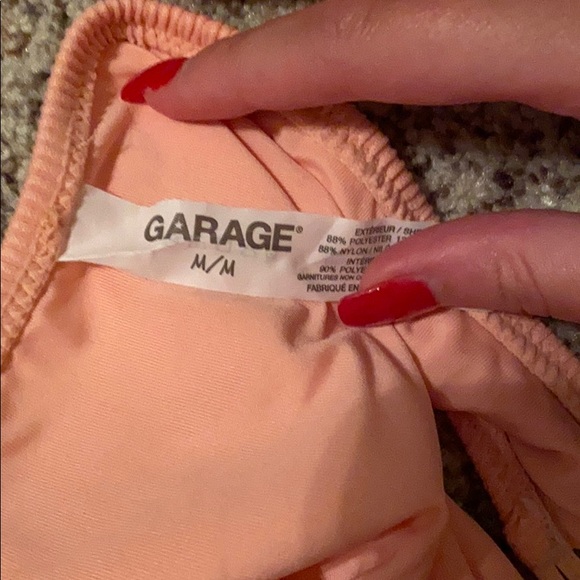 Peach Ribbed Bikini Set - Picture 3 of 4